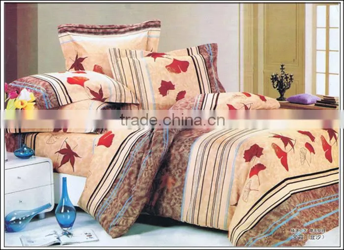 100% Cotton Reactive Printed Bedding Set Bed Sheet Duvet Cover--4pcs