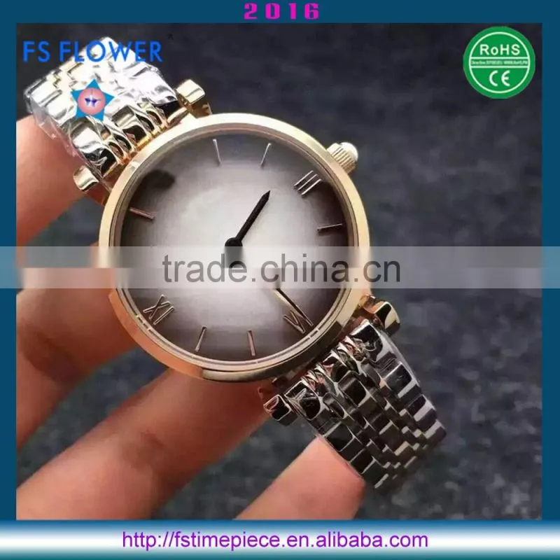 FS FLOWER - Ladies Watches Damen Uhren Uhr Purple Sunray Dial Japan Quartz Stainless Steel Case Back Watch