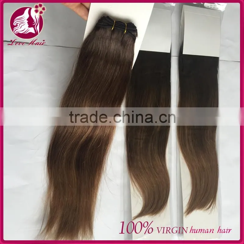 Best quality color 2 color 8 two tone brazilian virgin hair ombre bundles hair weaves