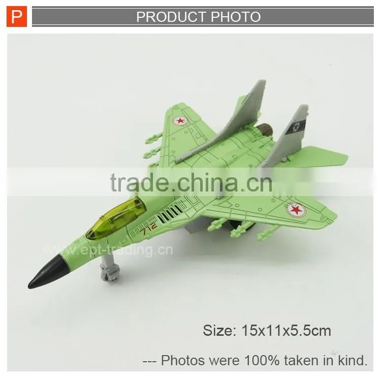 Miniature pull back metal toy die cast plane with sound