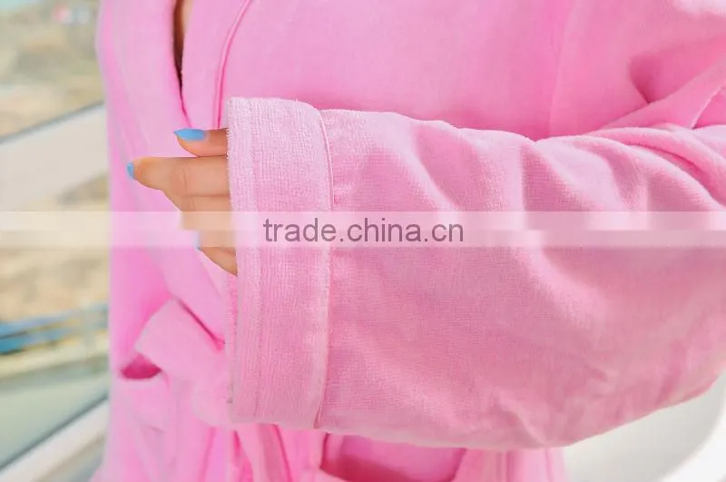 fashion 100 cotton velour pictures of women night gown bathrobe