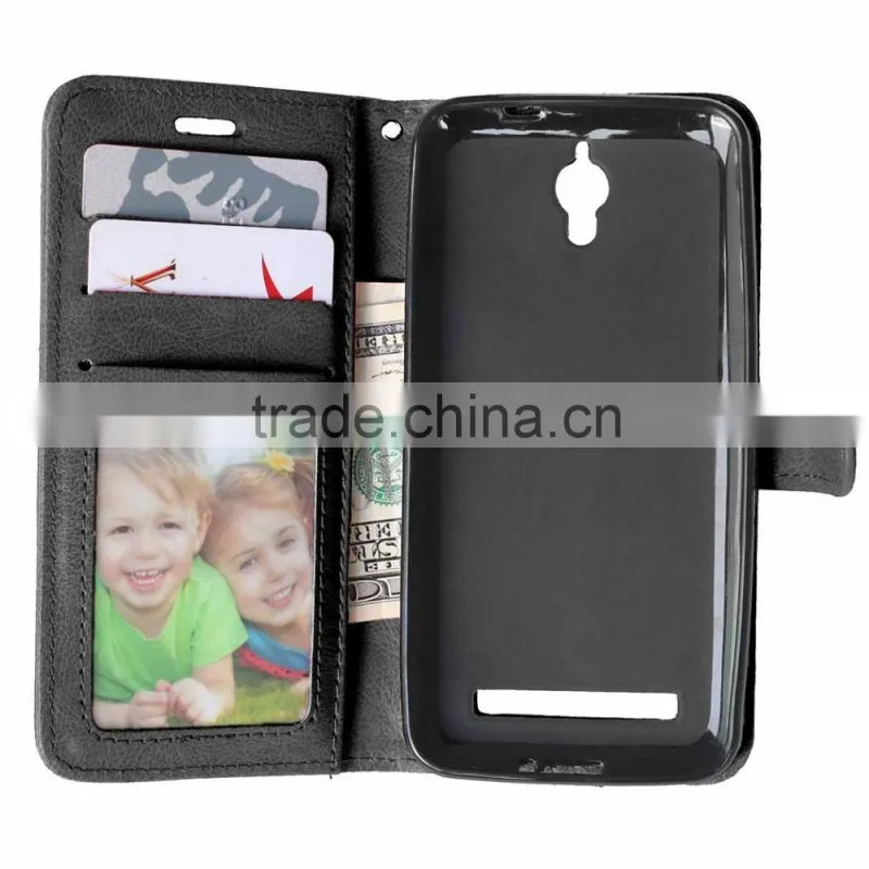 Hot sale PU Leather Mobile Phone Flip Wallet Kickstand Case for ASUS Zenfone C ZC451CG