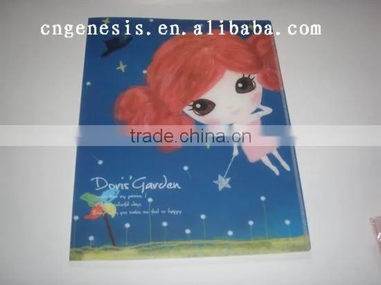 School easy use color PVC book protector/Plastic school book cover / PVC waterproof notebook cover wholesale