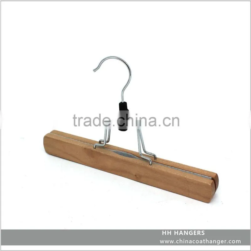 Wooden clamp pants hanger hair extension wood pants skirt hanger