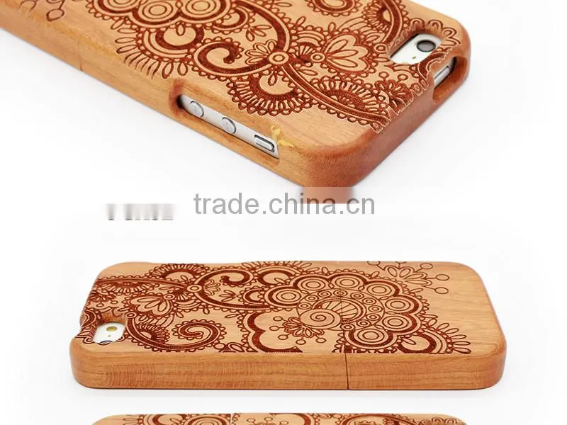 Luxury mobile phone case made of cherry wood for iphone 4s case.