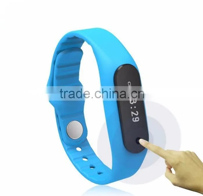 LCD smart watch, E6 silicone watch band sports wristband lcd smart watch