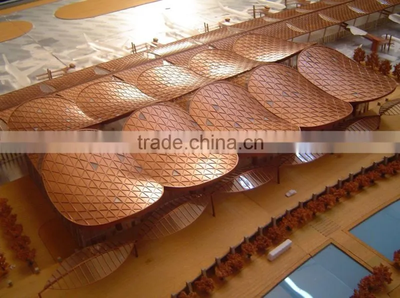 Maquette model wooden airport architectural scale model making