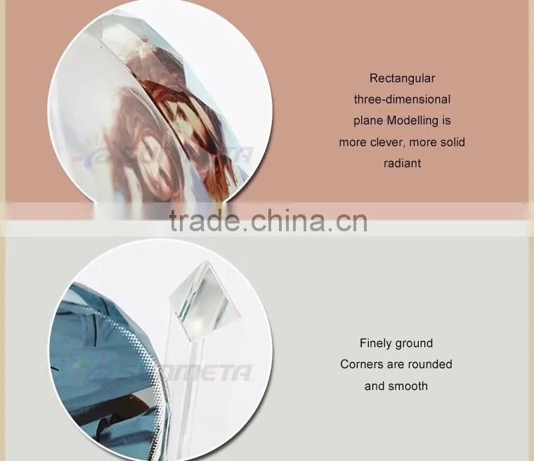 Sunmeta Factory Direct Glass Sublimation Crystal Photo Frame For Wholesales