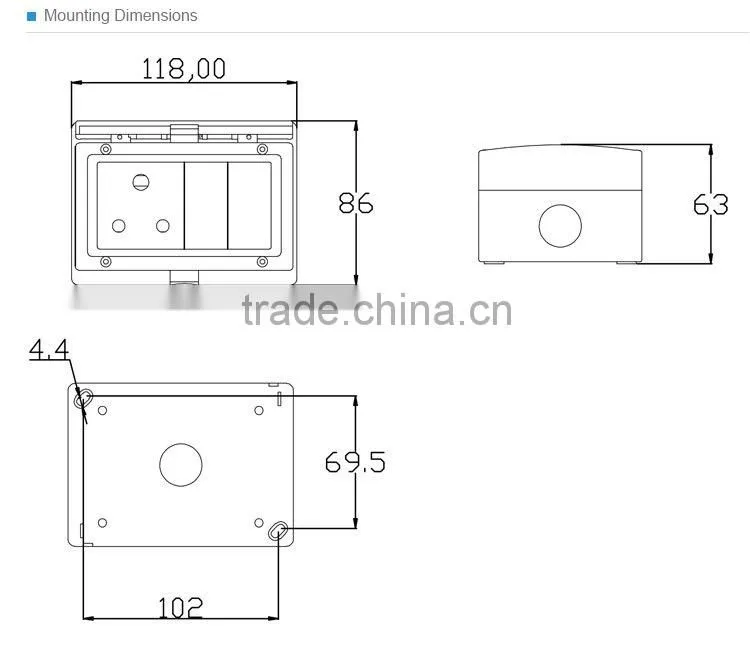 IP55 Switch And Outlet On Off Switcher Waterproof(SP-SA2S)