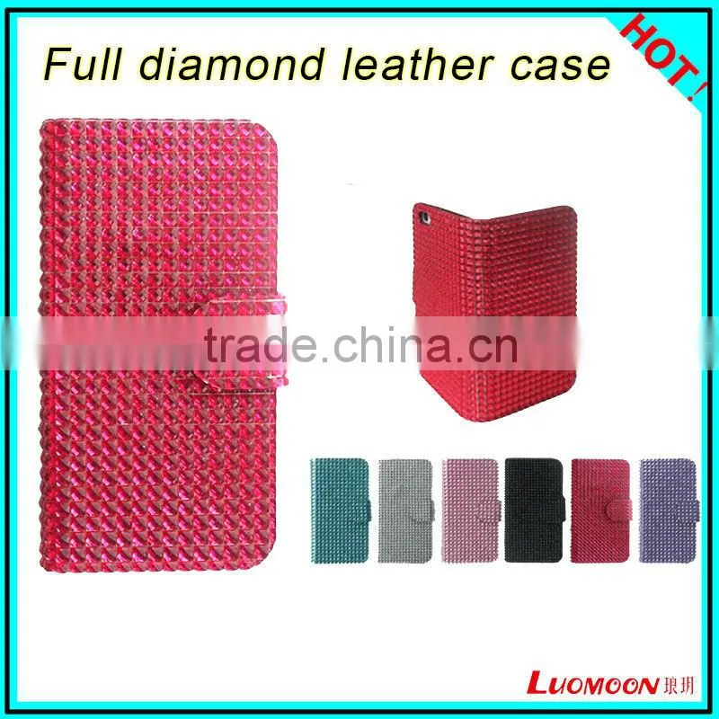New Flashing Diamond PU Leather Case For Mobile Phone