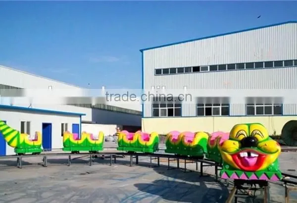 Amusement cheap roller coaster for sale , worm sliding ride for sale