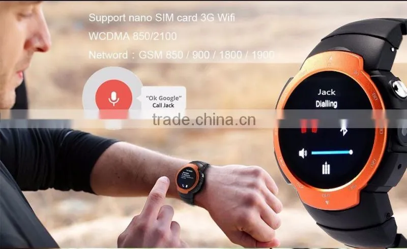 Heart Rate Pulse Monitor Z9 Smart Watch Android 5.1 OS MTK6580 Quad Core smartwatch Phone Support Google Map 3G WiFi Connect