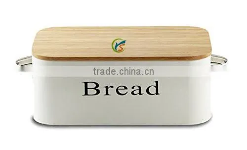 Oval Vintage Kitchen Metal Bread Box