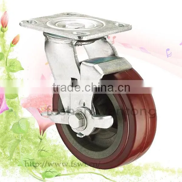 Heavy Duty 6'' 8'' Scaffolding Industrial Casters With Double Brake