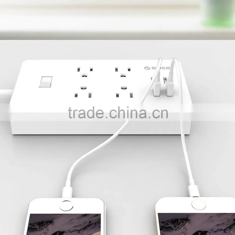 USB Surge Protector 4AC with 4 USB Power Socket