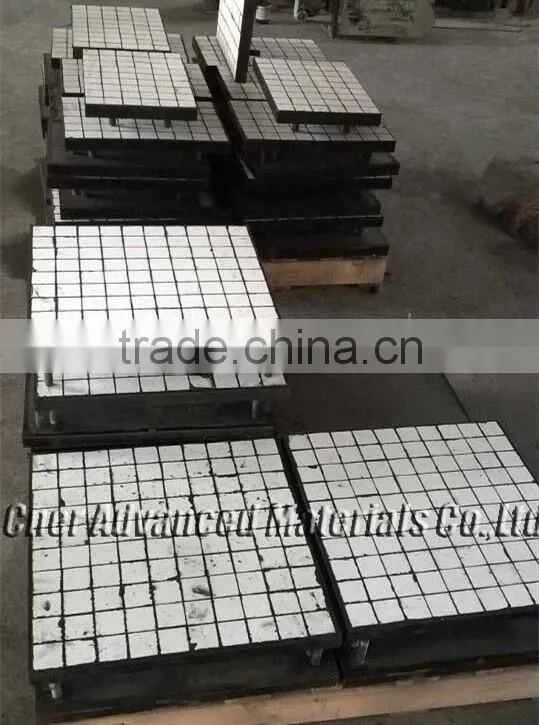 Ceramic rubber liner with square ceramic tiles imbedded, wear liner, bolt connection