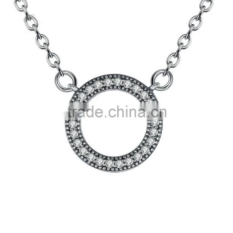 Jingli Jewelry factory direct 925 sterling silver shinning silver neckace for women(AN-003)