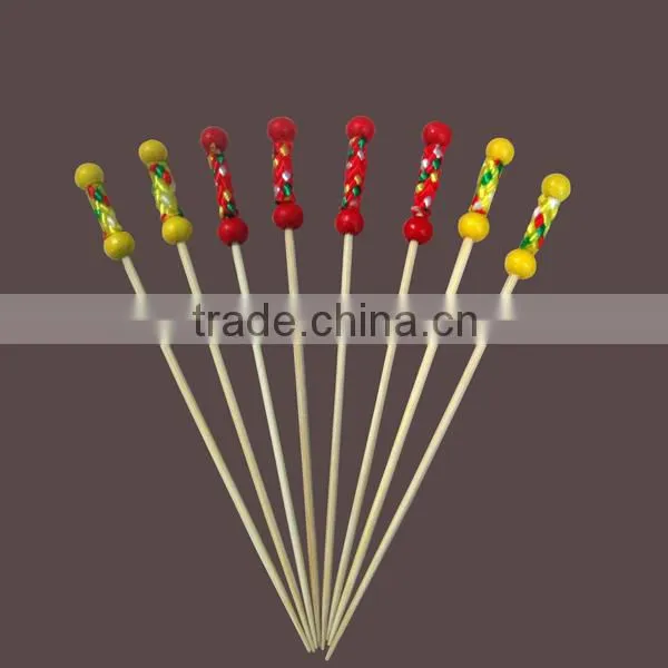 Natural bamboo skewer with knot skewer