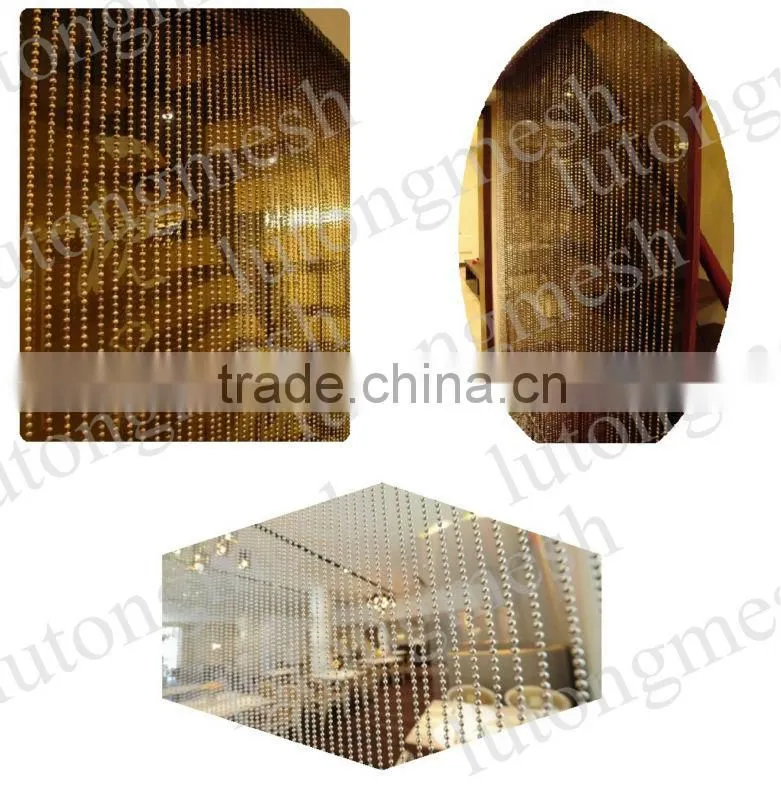 high quality stainless steel bead curtain for room divider