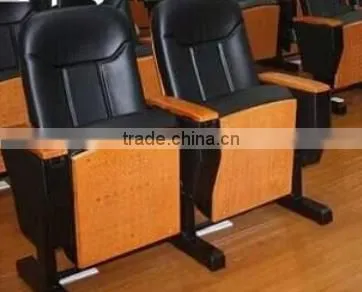 Solid Wood Move PU Leather Auditorium Chair/Leather Auditorium Seating/Leather Auditorium Seat YA-17
