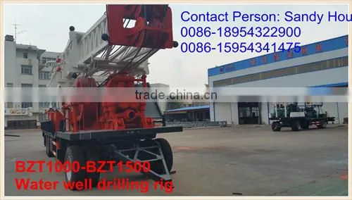 trailer type water well drilling machinery 1000m