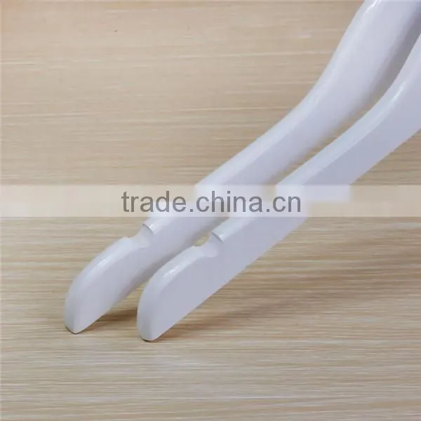 wood white shirt hanger with notches