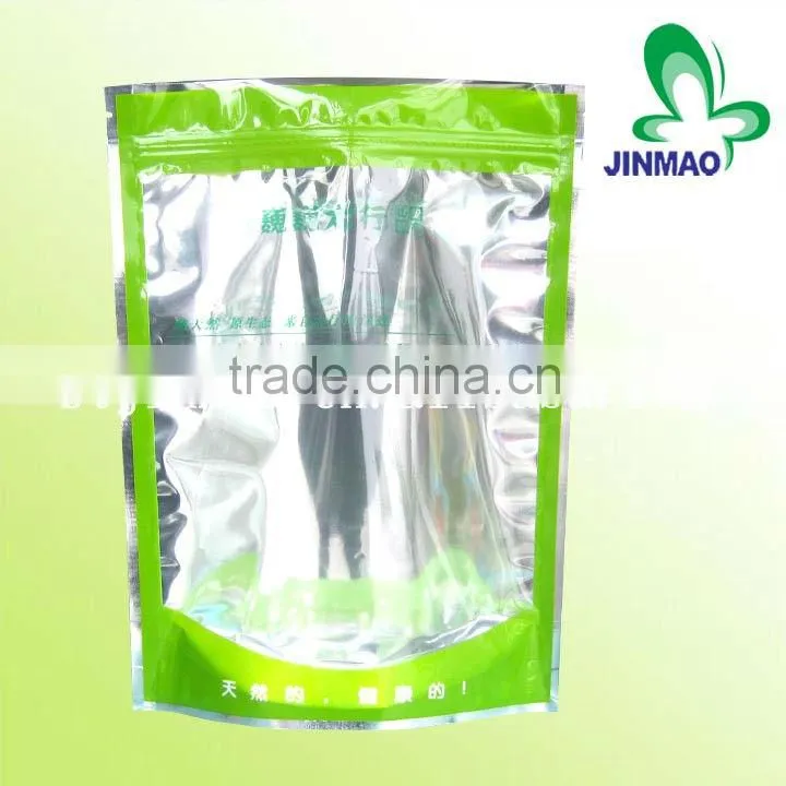 Stand up laminated alminum foil zip lock bag
