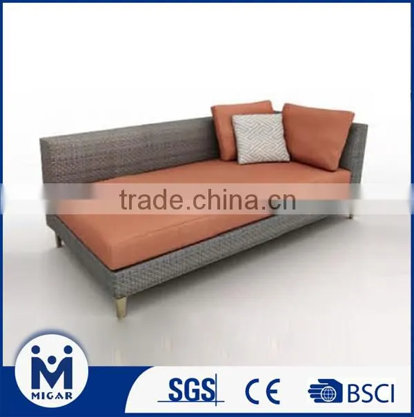 Rattan sofa with aluminum frame