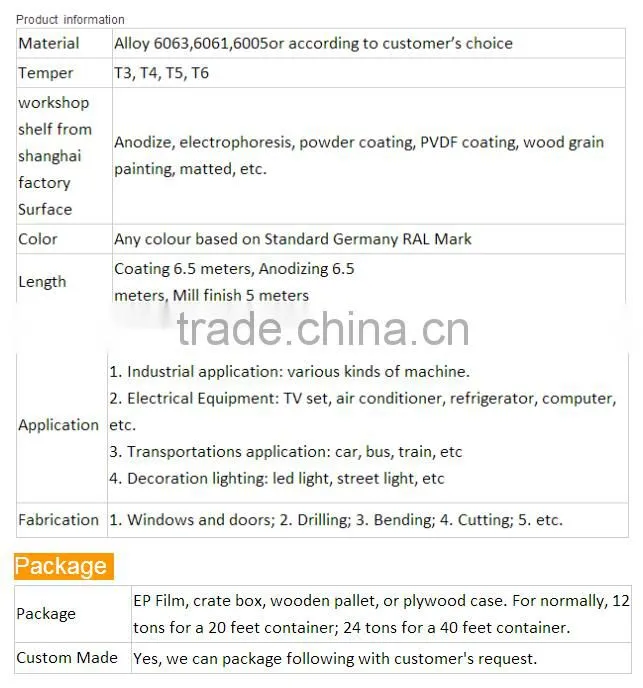 Hot sale Aluminum T shaped extrusion profiles
