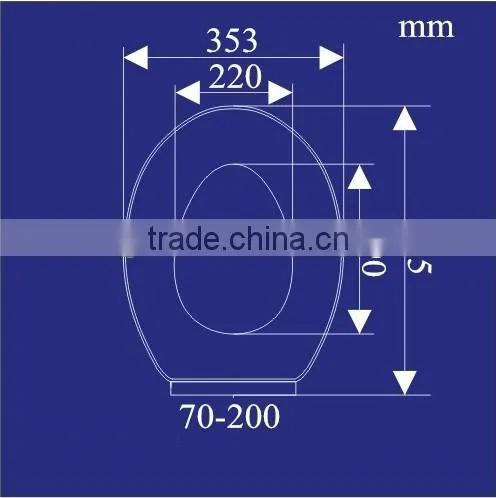 Urea duroplast toilet seat cover soft close SS hinge toilet seat