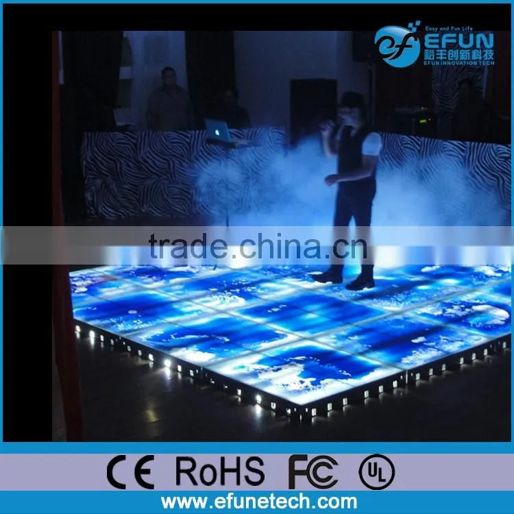 pvc vinyl color decorative led liquid floor,led lighting liquid dance floor with rechargeable batteries