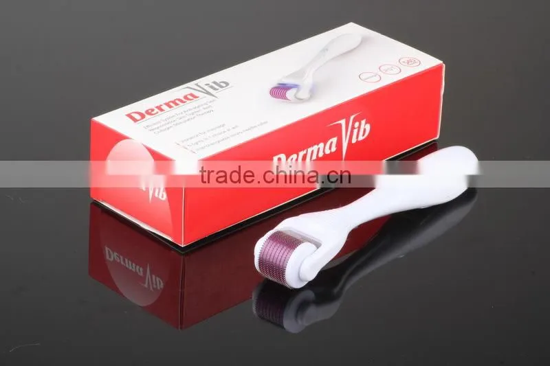 Multi-Color Led Vibration Massage Derma Roller with replaceable roller tip