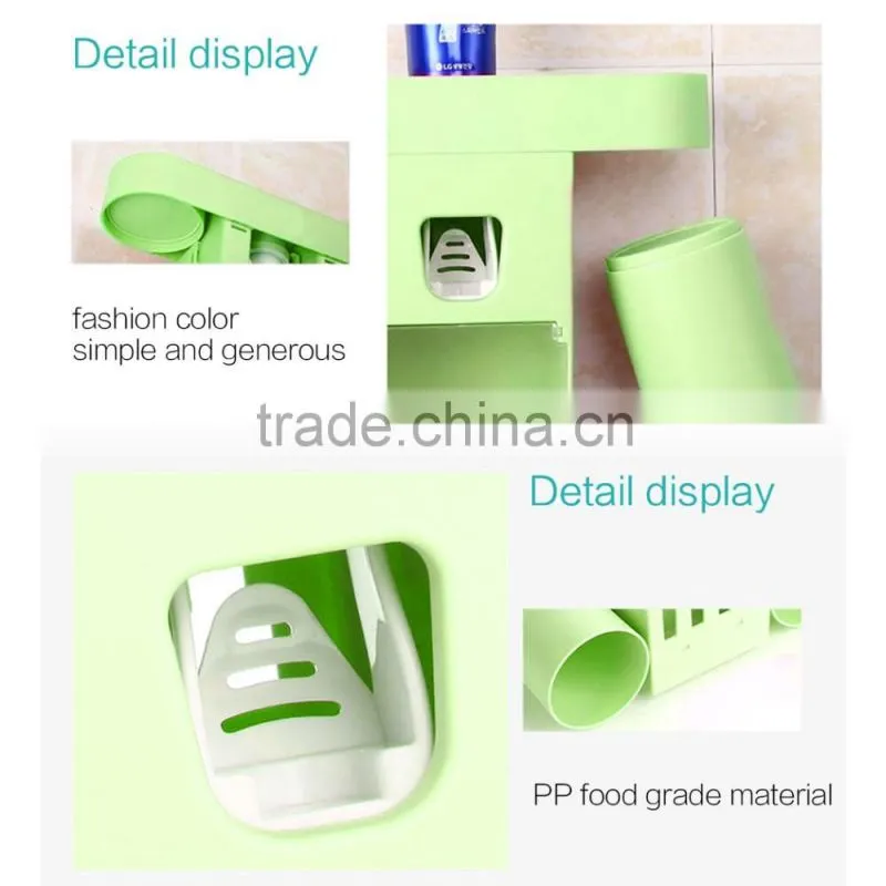 Toothbrush holder and toothpaste dispenser