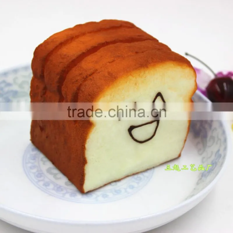 2015 New Design Fake Bread With Name Card Insert Face Expression Bread Office Table Home Decorative Display