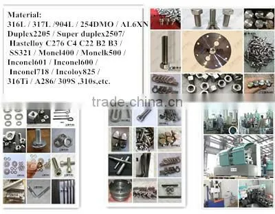 Incoloy825/2.4858 stainless steel fastener thick stem stud bolts alloy 825