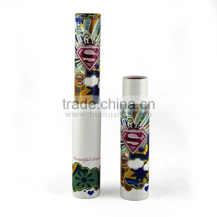 Luxury eco cosmetic paper can with pine plag