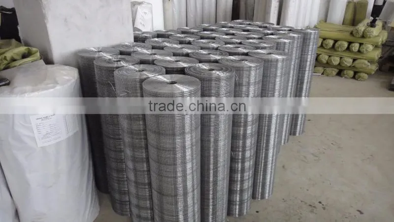 electro-galvanized 1/2 inch mesh welded wire mesh for construction