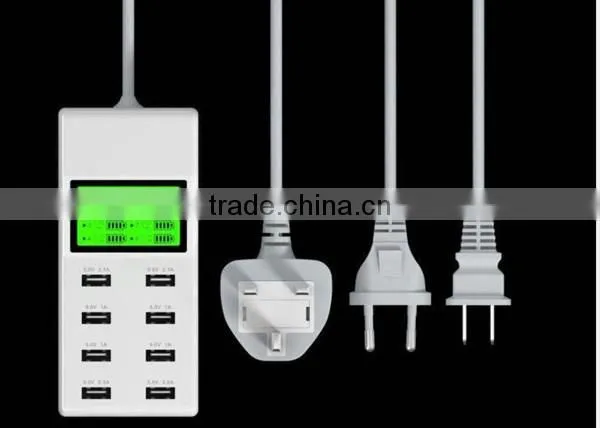 8 Multi-Port USB Charging Station Wall Travel Charger USB Socketet