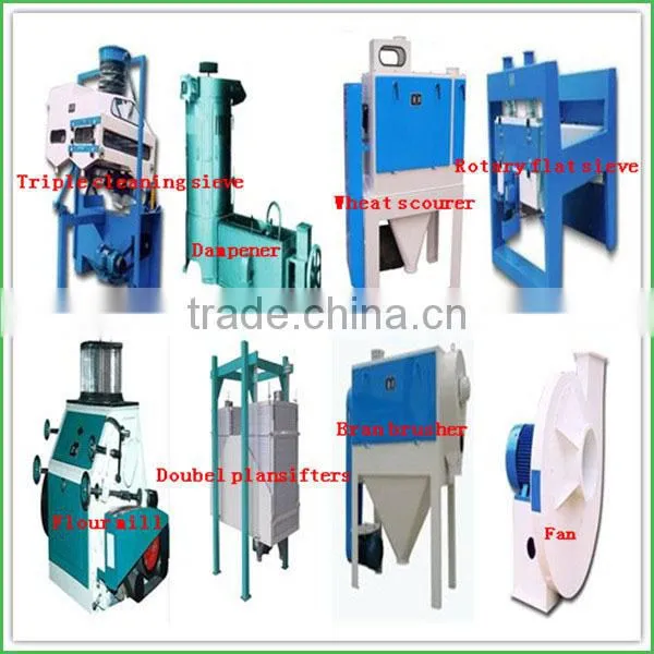 30tpd., 50tpd, 100tpd low noise wheat flour milling machine for fine wheat flour