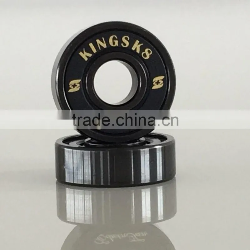 Skateboard Bearings Manufacturer of Kingsk8 Black Si3N4 Ceramic Ball Skateboard Bearings