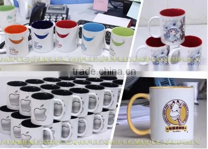 Wholesale 11oz White Sublimation Inner Colorful Mug for Sublimation Transfer Machine