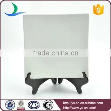Porcelain white square shape wholesale dinner plates