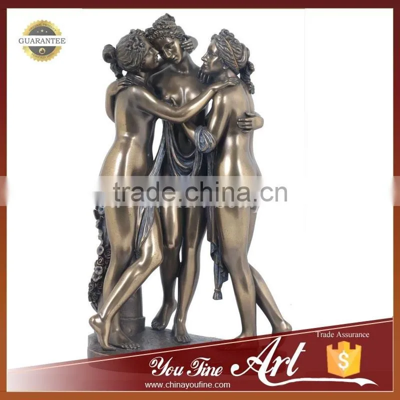 Life Size Bronze three Graces statue