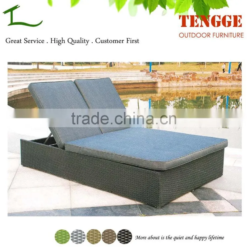 YH-8179 Beach chair swimming pool outdoor wicker rattan sun lounger