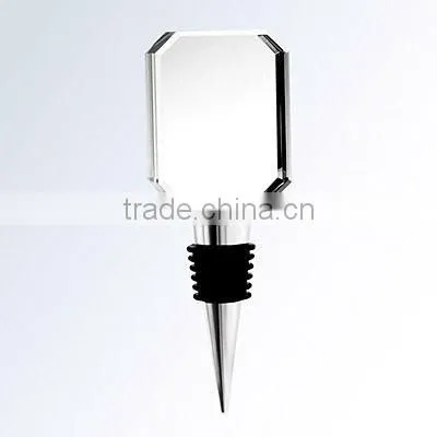 personalized unique etched crystal wine stopper