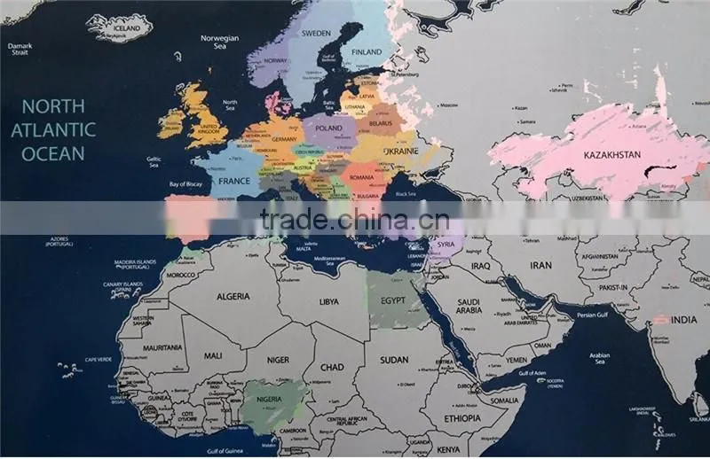 Personalized Scratch-off World Map Poster Travel Indigo Blue travel fashion map