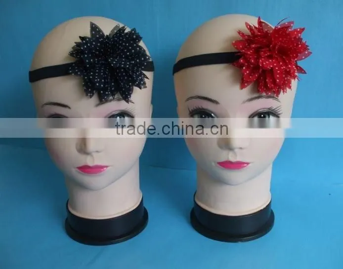 HOT! Fashion knit headband flower Elastic hair band