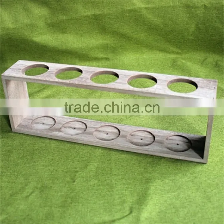 Antique color finishing Function of wooden test tube rack for sale