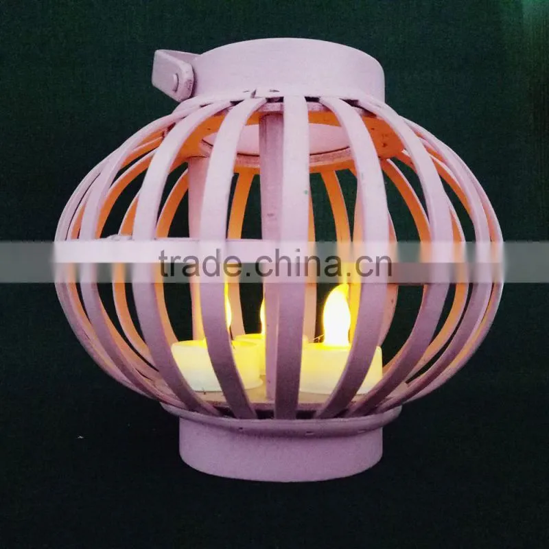 Wooden lanterns are multi-style LED candles