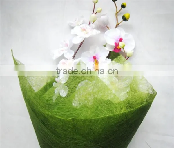 Golden Long fiber non woven fabric for flower arrangement